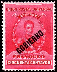 Stamp, General Jose de La Mar, Peru,  