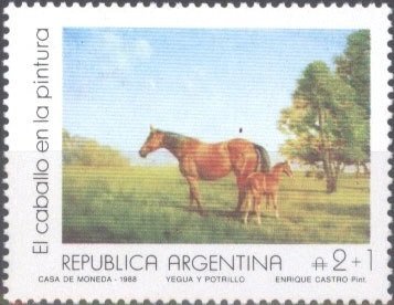 Stamp, Yegua y potrillo, Argentina,  