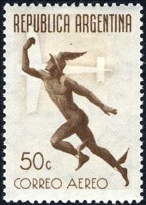 Stamp, Mercury, Argentina,  , Aviation, Aircrafts