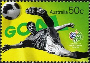 Stamp, Goal, Australia,  , Football (Soccer)