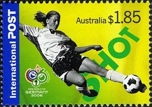 Stamp, Shot, Australia,  , Football (Soccer)