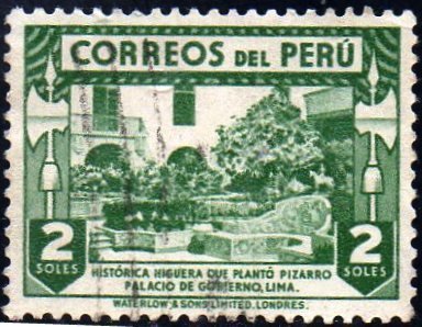 Stamp, Historic Fig Tree, Peru,  