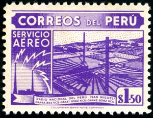 Stamp, Stamps of 1938 printed by Columbian Bank Note, Peru,  
