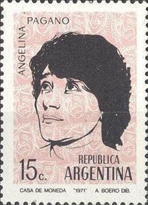 Stamp, Angelina Pagano, Argentina,  
