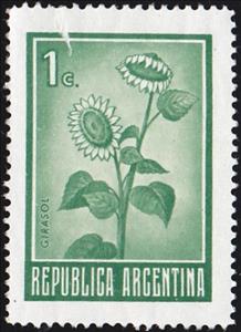 Stamp, Sunflower, Argentina,  , Flowers, Sunflowers, Plants (Flora)