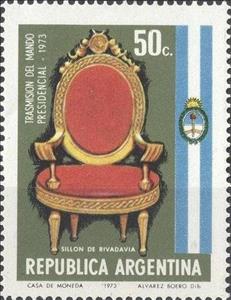 Stamp, Presidential armchair, Argentina,  