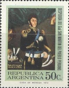 Stamp, San Martín, Argentina,  , Famous People, Generals