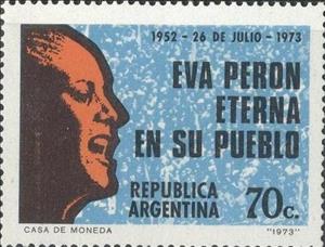 Stamp, Eva Perón, Argentina,  