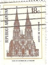 Stamp, Basilica Of Lujan, Argentina,  , Churches - Cathedrals - Basilicas - Chapels