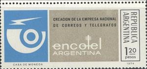 Stamp, Encotel, Argentina,  