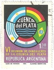 Stamp, Meeting of foreign ministers of the La Plata, Argentina,  