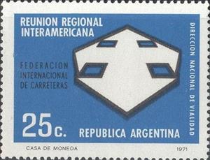 Stamp, National Highway Administration, Argentina,  