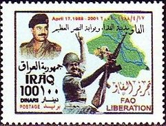 Saddam Hussein, soldier, map