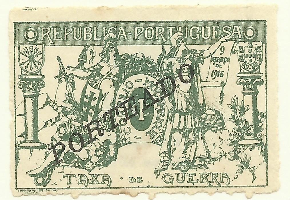 Stamps of Postal Tax 1916-1918, with surcharge «PORTEADO»