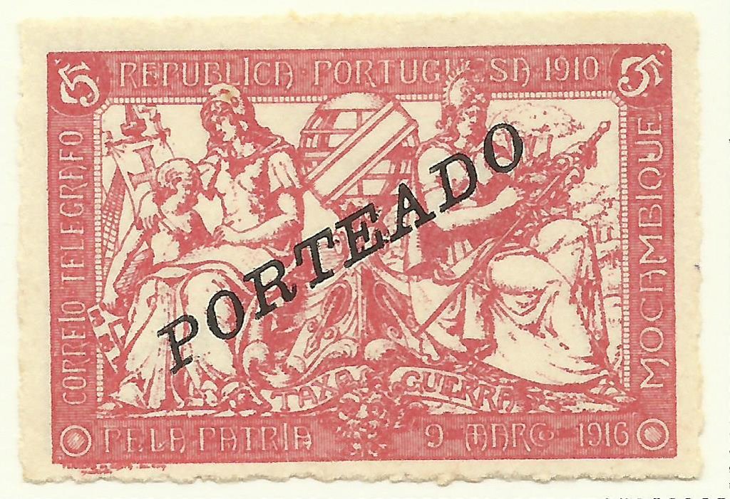 Stamps of Postal Tax 1916-1918, with surcharge «PORTEADO»