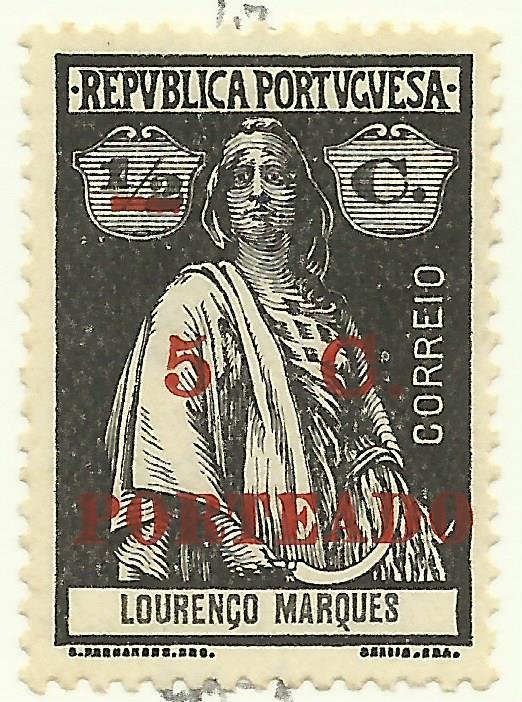 Type 'Ceres' of Mozambique and Lourenço Marques, surcharge