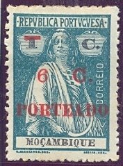 Type 'Ceres' of Mozambique and Lourenço Marques, surcharge