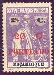 Type 'Ceres' of Mozambique and Lourenço Marques, surcharge