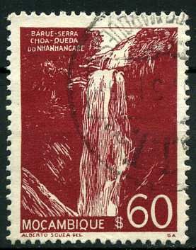 Stamp, Waterfalls in Nhanghangare, Mozambique,  , Waterfalls