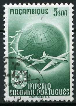 Globe with airplanes