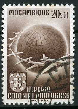 Globe with airplanes