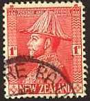 Stamp, King George V in Admiral's Uniform, New Zealand,  , Heads of State, Kings
