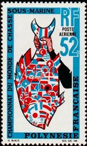 Stamp, Fish, French Polynesia,  