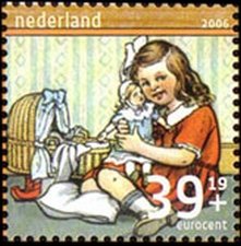 Stamp, Learning to read: Jet, Netherlands,  , Drawings, Summer, Children's Play, Puppets