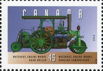 Stamp, Waterous Engine Works Road Roller (1914), Canada,  , Vehicles