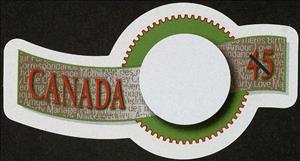 Stamp, Greeting Stamp.  "Canada" on left, Canada,  , Greetings