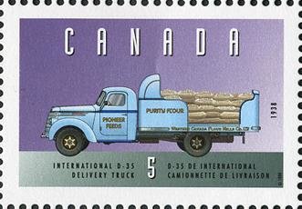 Stamp, International D-35, 1938, Delivery Truck, Canada,  , Vehicles, Trucks