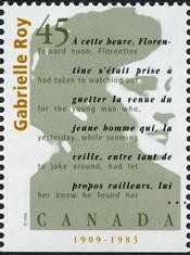 Stamp, Gabrielle Roy, Canada,  