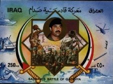 President Hussein, soldiers