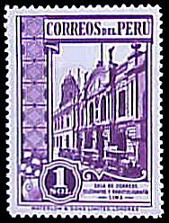 Stamp, Post Office Lima, Peru,  