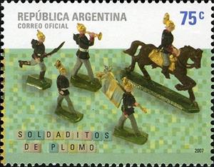 Stamp, Lead Soldiers, Argentina,  , Toys