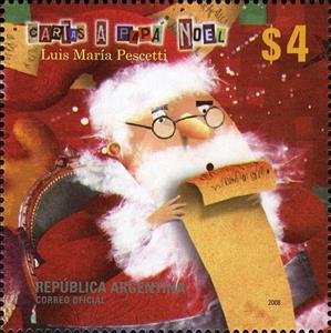 Stamp, Letter to Santa Claus, Argentina,  , Christmas