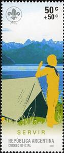 Stamp, Scout Movement - Serve, Argentina,  , Scouting