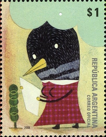 Bird Reading Letter