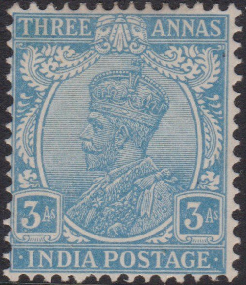 King George V with Indian emperor's crown (wmk mult. Star)