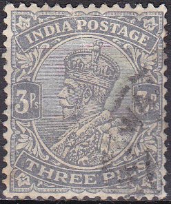 King George V with Indian emperor's crown (wmk Star)