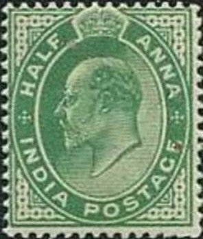 Stamp, King Edward VII, India,  , Heads of State, Kings