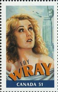 Stamp, Fay Wray / King Kong, Canada,  