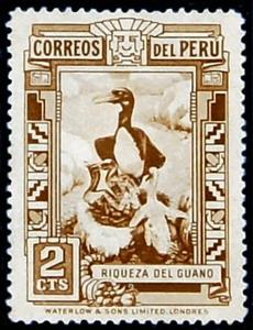 Stamp, Guanay Cormorant (Phalacrocorax bougainvillei) , Peru,  
