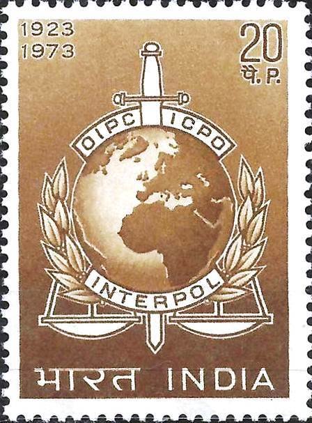 50th Anniv of Interpol - INTERPOL Emblem