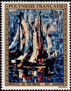 Stamp, Work of Ruy Juventinus, French Polynesia,  , Art