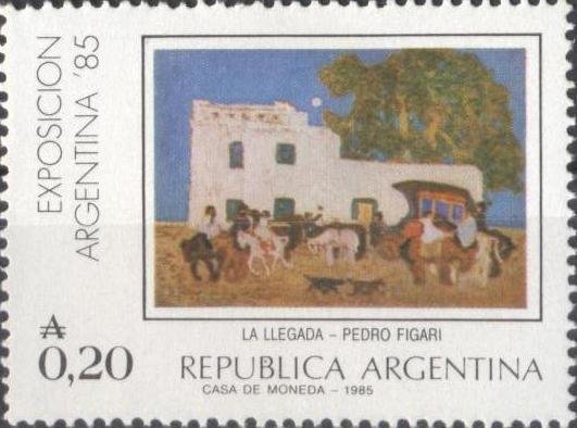 "La llegada" Pedro Figari painting