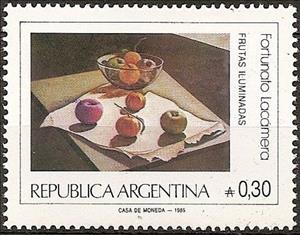 Stamp, Lacámera painting, Argentina,  