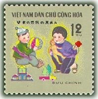 Stamp, The emblem and the inscription in Chinese, Vietnam,  
