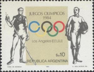 Stamp, Garrocha - Esgrima, Argentina,  , Olympic Games