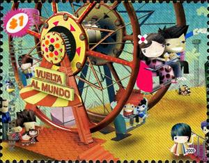 Stamp, Ferris Wheel, Argentina,  , Amusement Parks